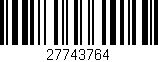 Código de barras (EAN, GTIN, SKU, ISBN): '27743764'