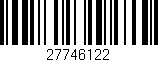 Código de barras (EAN, GTIN, SKU, ISBN): '27746122'