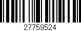 Código de barras (EAN, GTIN, SKU, ISBN): '27759524'