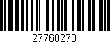 Código de barras (EAN, GTIN, SKU, ISBN): '27760270'