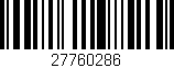 Código de barras (EAN, GTIN, SKU, ISBN): '27760286'