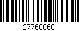 Código de barras (EAN, GTIN, SKU, ISBN): '27760860'