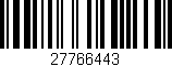 Código de barras (EAN, GTIN, SKU, ISBN): '27766443'