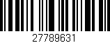 Código de barras (EAN, GTIN, SKU, ISBN): '27789631'