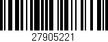 Código de barras (EAN, GTIN, SKU, ISBN): '27905221'