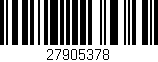 Código de barras (EAN, GTIN, SKU, ISBN): '27905378'