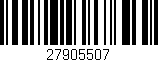 Código de barras (EAN, GTIN, SKU, ISBN): '27905507'