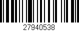 Código de barras (EAN, GTIN, SKU, ISBN): '27940538'