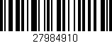 Código de barras (EAN, GTIN, SKU, ISBN): '27984910'