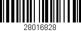Código de barras (EAN, GTIN, SKU, ISBN): '28016828'