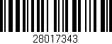 Código de barras (EAN, GTIN, SKU, ISBN): '28017343'