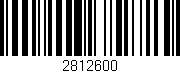 Código de barras (EAN, GTIN, SKU, ISBN): '2812600'