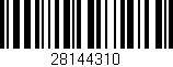 Código de barras (EAN, GTIN, SKU, ISBN): '28144310'