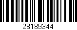 Código de barras (EAN, GTIN, SKU, ISBN): '28189344'