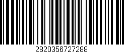 Código de barras (EAN, GTIN, SKU, ISBN): '2820356727288'