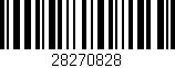 Código de barras (EAN, GTIN, SKU, ISBN): '28270828'