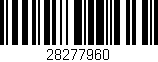 Código de barras (EAN, GTIN, SKU, ISBN): '28277960'