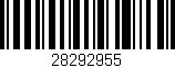 Código de barras (EAN, GTIN, SKU, ISBN): '28292955'
