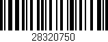 Código de barras (EAN, GTIN, SKU, ISBN): '28320750'