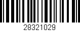 Código de barras (EAN, GTIN, SKU, ISBN): '28321029'