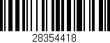 Código de barras (EAN, GTIN, SKU, ISBN): '28354418'