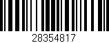Código de barras (EAN, GTIN, SKU, ISBN): '28354817'