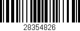 Código de barras (EAN, GTIN, SKU, ISBN): '28354826'
