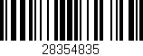 Código de barras (EAN, GTIN, SKU, ISBN): '28354835'