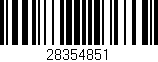 Código de barras (EAN, GTIN, SKU, ISBN): '28354851'