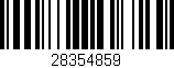 Código de barras (EAN, GTIN, SKU, ISBN): '28354859'