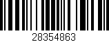 Código de barras (EAN, GTIN, SKU, ISBN): '28354863'