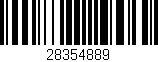 Código de barras (EAN, GTIN, SKU, ISBN): '28354889'