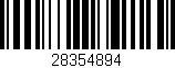 Código de barras (EAN, GTIN, SKU, ISBN): '28354894'