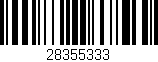 Código de barras (EAN, GTIN, SKU, ISBN): '28355333'