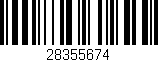 Código de barras (EAN, GTIN, SKU, ISBN): '28355674'
