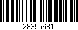 Código de barras (EAN, GTIN, SKU, ISBN): '28355681'