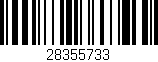 Código de barras (EAN, GTIN, SKU, ISBN): '28355733'