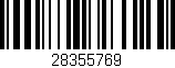 Código de barras (EAN, GTIN, SKU, ISBN): '28355769'