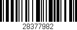 Código de barras (EAN, GTIN, SKU, ISBN): '28377982'