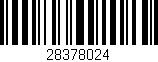 Código de barras (EAN, GTIN, SKU, ISBN): '28378024'