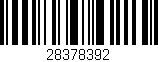 Código de barras (EAN, GTIN, SKU, ISBN): '28378392'