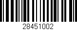 Código de barras (EAN, GTIN, SKU, ISBN): '28451002'
