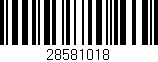 Código de barras (EAN, GTIN, SKU, ISBN): '28581018'