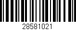 Código de barras (EAN, GTIN, SKU, ISBN): '28581021'