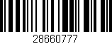 Código de barras (EAN, GTIN, SKU, ISBN): '28660777'