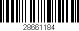 Código de barras (EAN, GTIN, SKU, ISBN): '28661184'