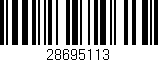 Código de barras (EAN, GTIN, SKU, ISBN): '28695113'