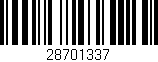 Código de barras (EAN, GTIN, SKU, ISBN): '28701337'