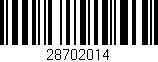 Código de barras (EAN, GTIN, SKU, ISBN): '28702014'