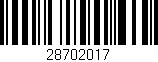 Código de barras (EAN, GTIN, SKU, ISBN): '28702017'